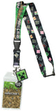 Minecraft ID Lanyard Badge Holder Classic Logo With Metal Charm Pendant