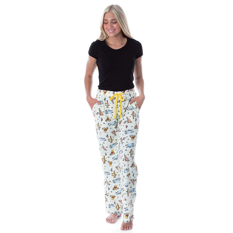 Disney Winnie The Pooh Women's Classic Character Art Loungewear Pajama Pants