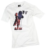MTV Men's Music Television American USA Flag Astronaut Adult T-Shirt