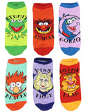 The Muppets Socks Adult Kermit Animal Miss Piggy Beaker Fozzie 6 Pack Ankle Socks