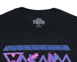 Black Panther Wakanda Forever Men's Neon Tribal Logo T-Shirt