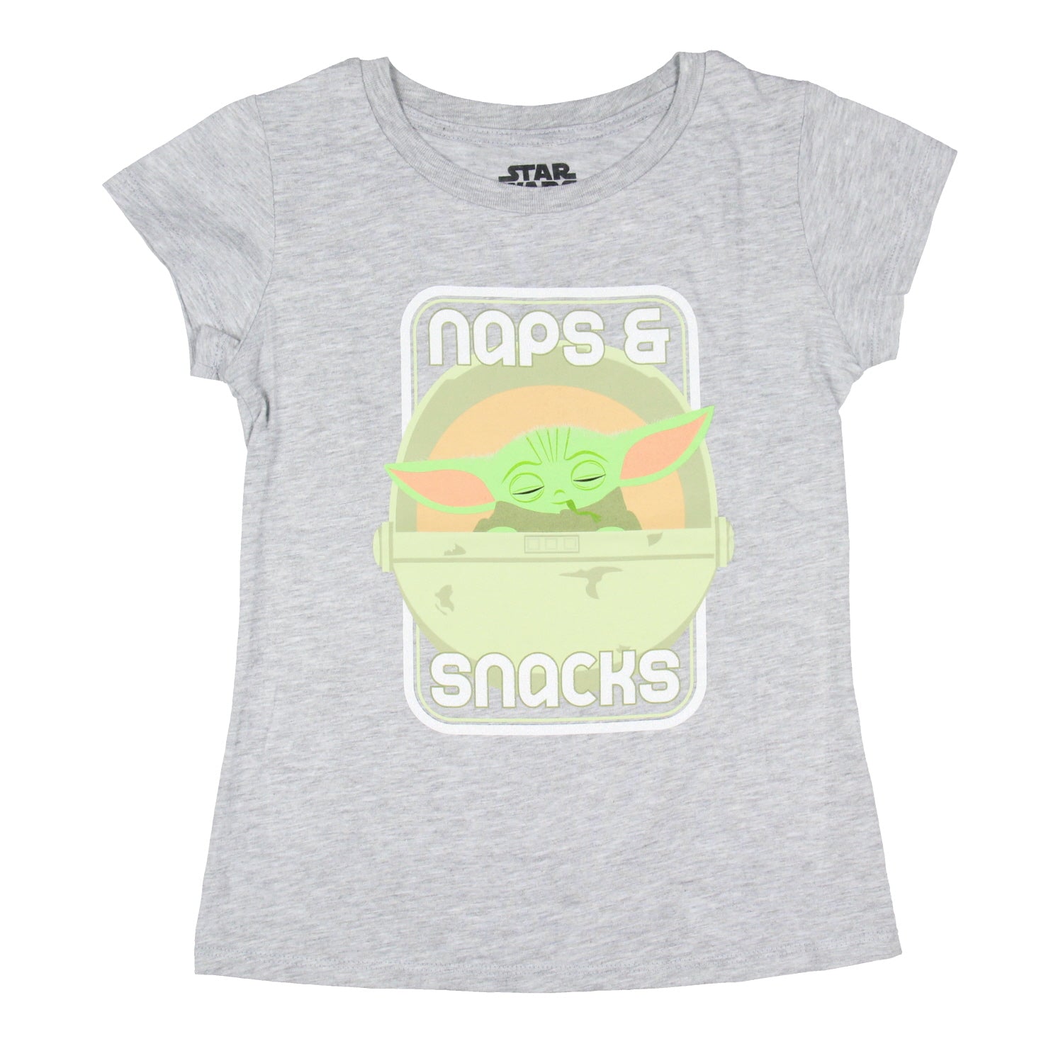 Star Wars Girls' Baby Grogu Naps & Snacks Short Sleeve Kids T-Shirt