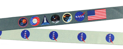 NASA ID Lanyard Badge Holder Classic Logo With 2" Charm Pendant