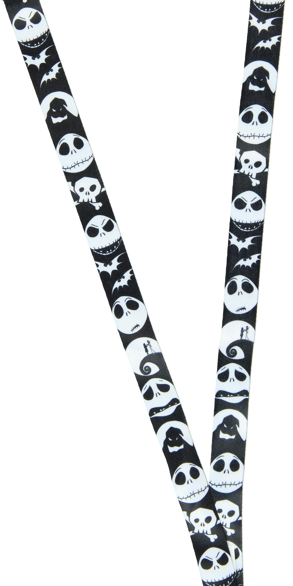 Nightmare Before Christmas Jack ID Lanyard Badge Holder With 1.5" Charm Pendant - Seven Times Six