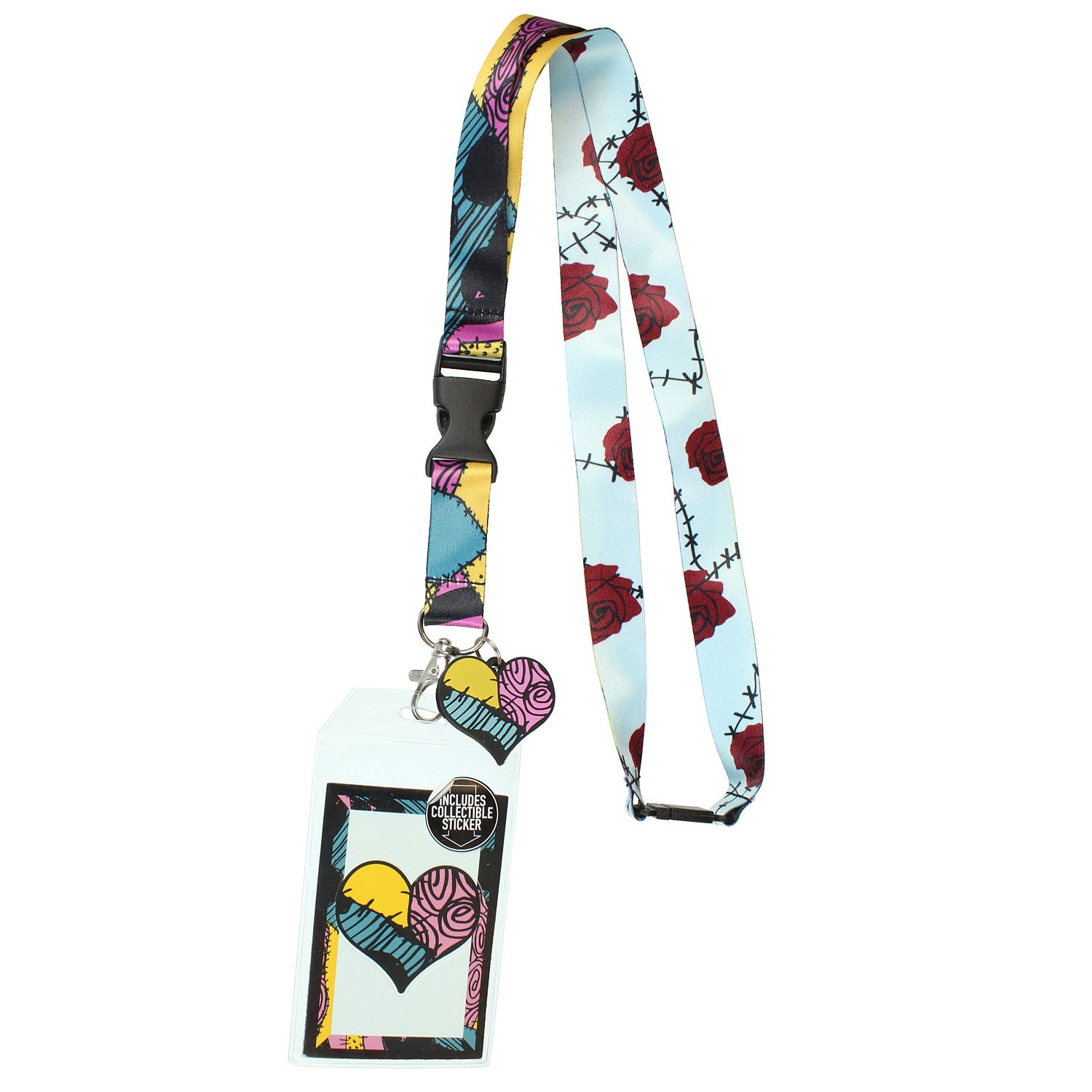 Nightmare Before Christmas Sally ID Lanyard Badge Holder With 1.5" Charm Pendant