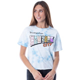 To All The Boys Juniors' Greetings From New York City Tie Dye Crop T-Shirt