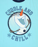 Disney Frozen Women's Cuddle And Chill Ringer Tee Sleep Shirt