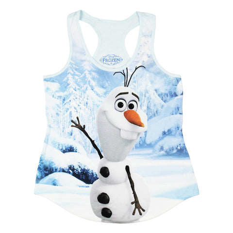 Disney Frozen Olaf Junior's Size Sublimated Tank Top Shirt
