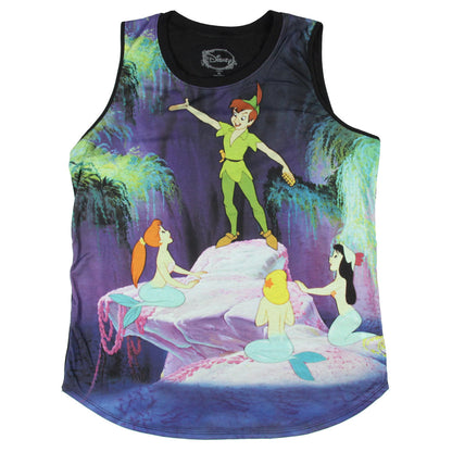 Disney Women's Juniors Peter Pan The Boy Who Could Fly Muscle Tank Top