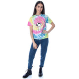 Peanuts Womens' Joe Cool Snoopy Tie-Dye Skimmer T-Shirt Adult