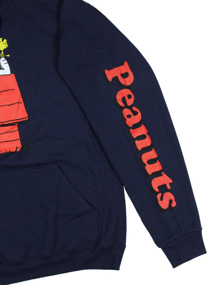 Peanuts Juniors' Snoopy And Woodstock Red Doghouse Hooded Sweatshirt Pullover Hoodie (3X-Large)