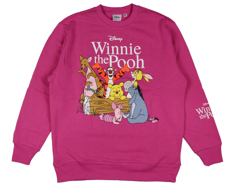 Disney Women's Winnie The Pooh And Friends Oversized Crewneck Sweatshirt