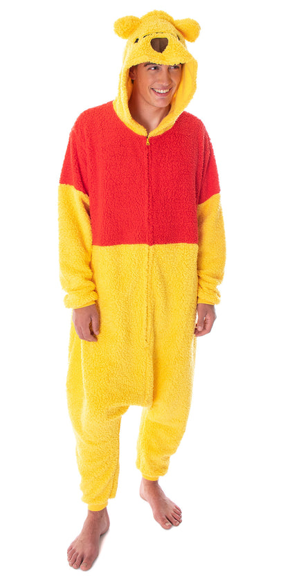 Disney Winnie The Pooh Adult Pooh Bear Costume Kigurumi Union Suit Pajama Outfit