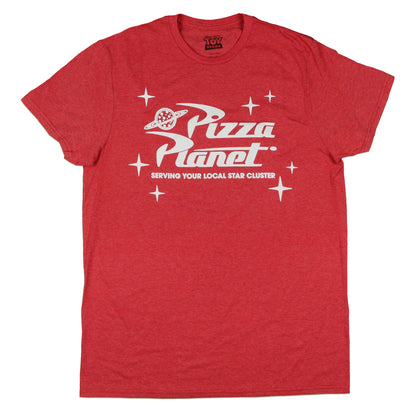 Disney Women's Toy Story Pizza Planet Logo Stars Adult Short Sleeve T-Shirt (M)