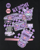 Sanrio Kuromi Women's Racing Collage Design Boyfriend Fit T-Shirt