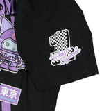 Sanrio Kuromi Women's Racing Collage Design Boyfriend Fit T-Shirt