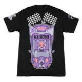 Sanrio Kuromi Women's Racing Collage Design Boyfriend Fit T-Shirt