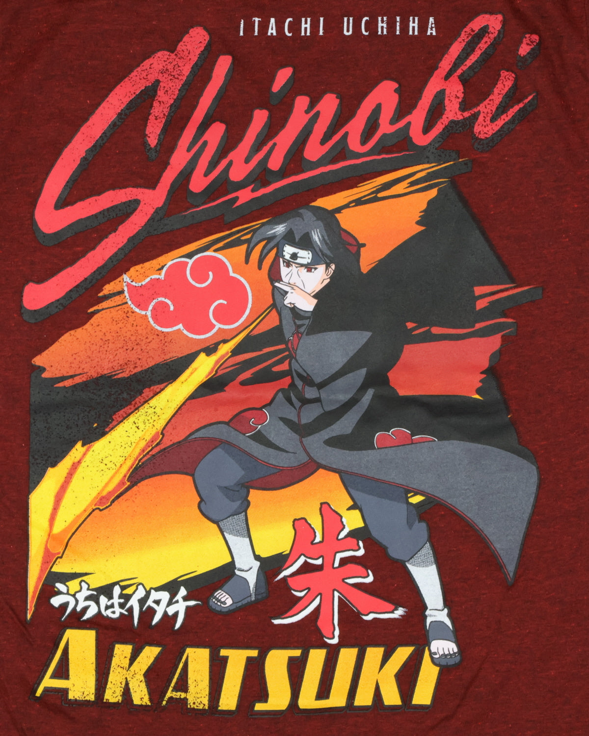Naruto T-Shirt Men's Itachi Uchiha Shinobi Short Sleeve Graphic Tee