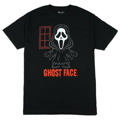 Ghost Face T-Shirt Men's Chibi Window Drip Short Sleeve Graphic Top
