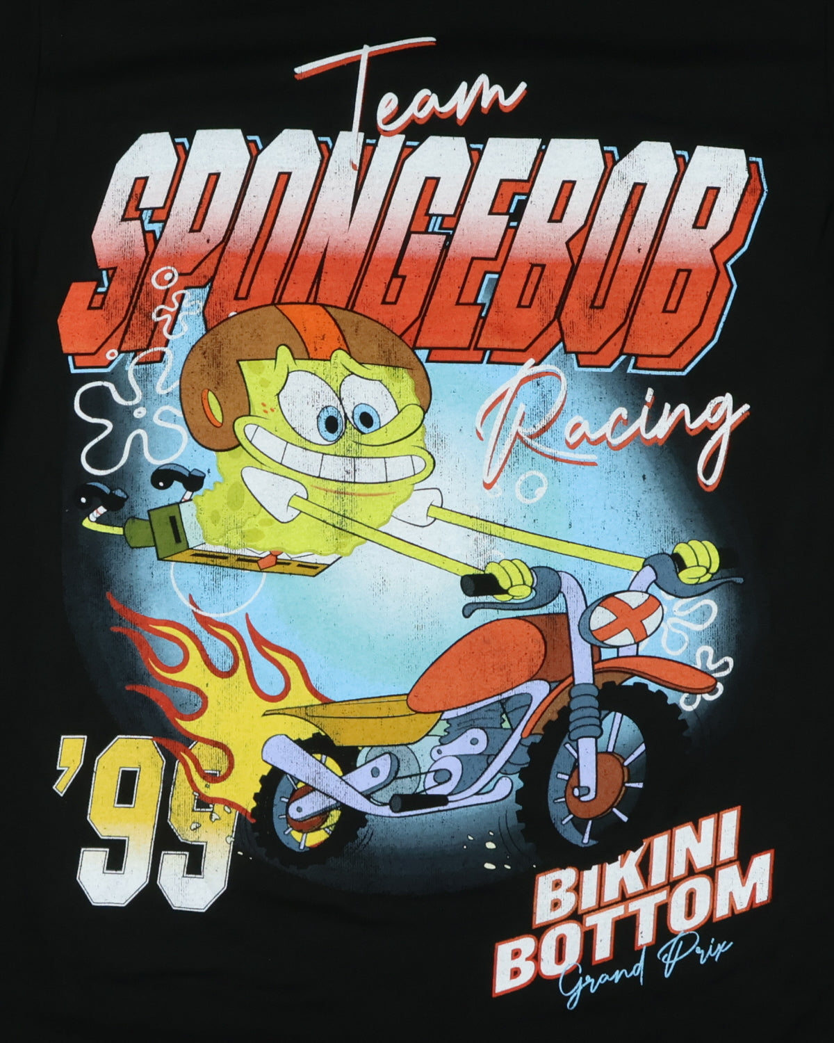 SpongeBob Squarepants Shirt Men's Bikini Bottom Grand Prix Short Sleeve Tee