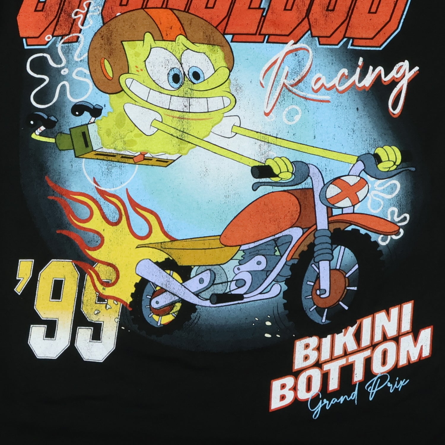 SpongeBob Squarepants Shirt Men's Bikini Bottom Grand Prix Short Sleeve Tee