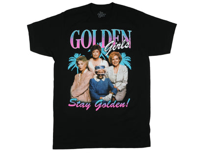 Golden Girls T-Shirt Stay Golden Distressed Photo Design Tee