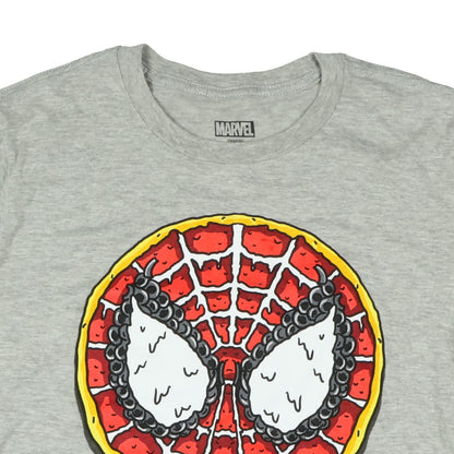 Marvel Spider-Man Shirt Boys' Pizza Face Short Sleeve Graphic Top