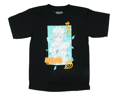 Naruto T-Shirt Boys' Black and White Sketch Short Sleeve Graphic Tee