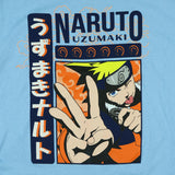 Naruto Uzumaki T-Shirt Boy's Tongue Out Pose Winky Face Short Sleeve Top