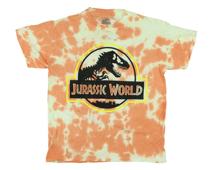 Jurassic World T-Shirt Boys' Tie-Dyed Logo Design Graphic Print Tee
