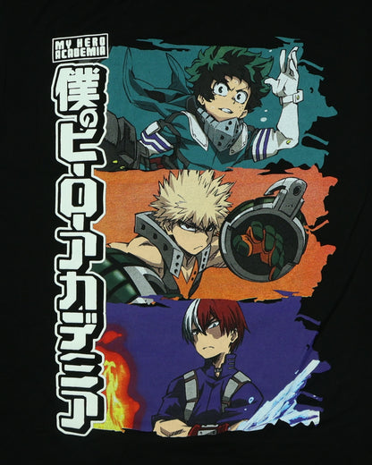 My Hero Academia Men's T-Shirt Stacked Character Scenes Graphic Print Tee