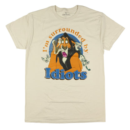 Disney The Lion King Shirt Men's Scar I'm Surrounded By Idiots Short Sleeve Tee