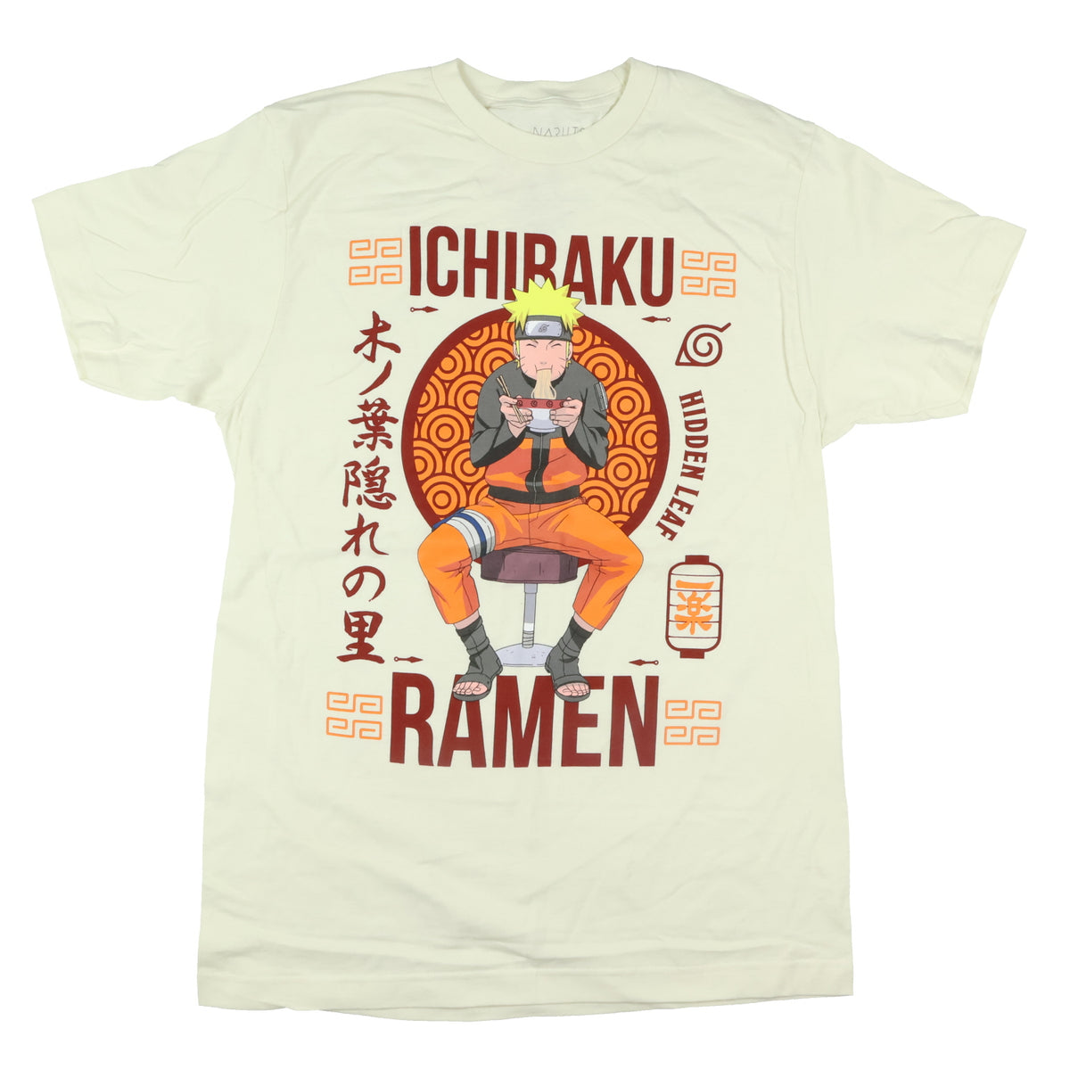 Naruto T-Shirt Men's Ichiraku Hidden Leaf Ramen Short Sleeve Tee
