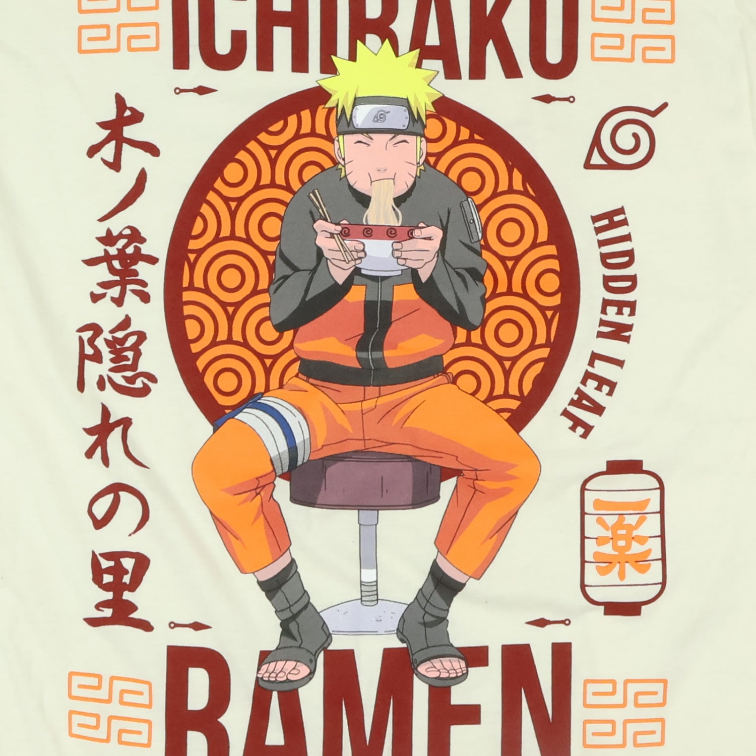 Naruto T-Shirt Men's Ichiraku Hidden Leaf Ramen Short Sleeve Tee
