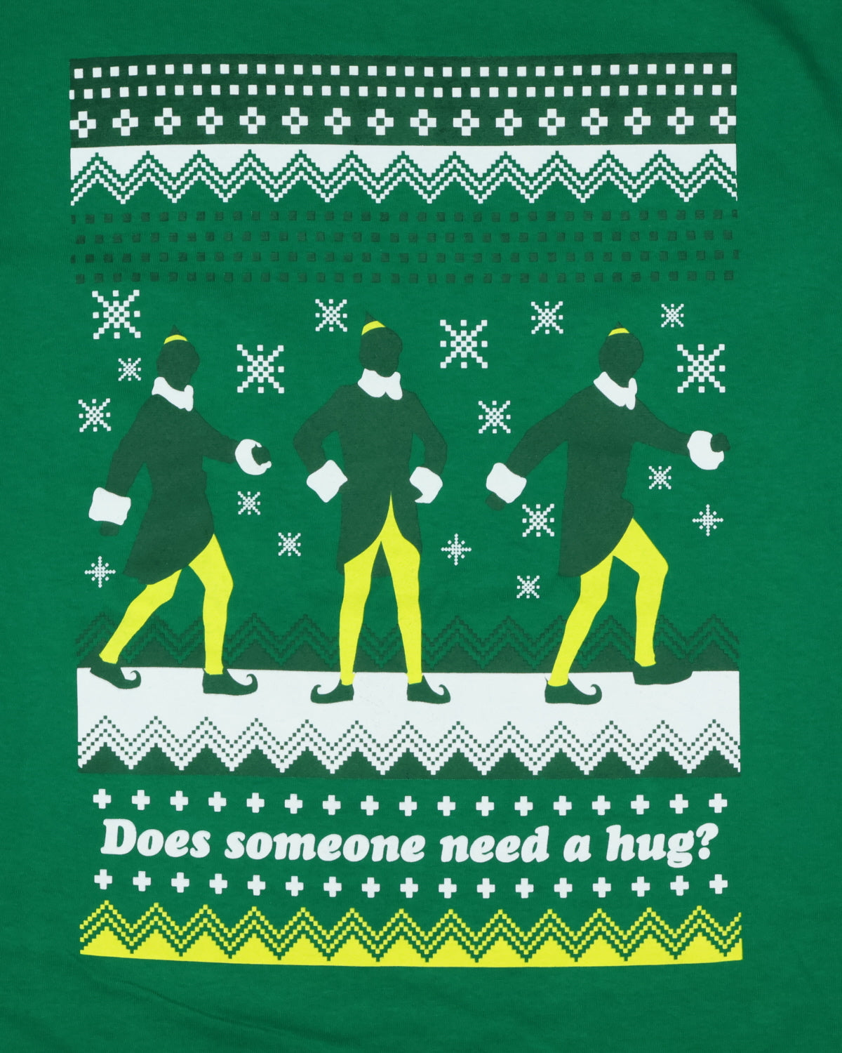 Elf T-Shirt Men's Buddy Does Someone Need a Hug Ugly Sweater Tee