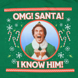 Elf Buddy T-Shirt Men's OMG Santa I know Him Holiday Tee