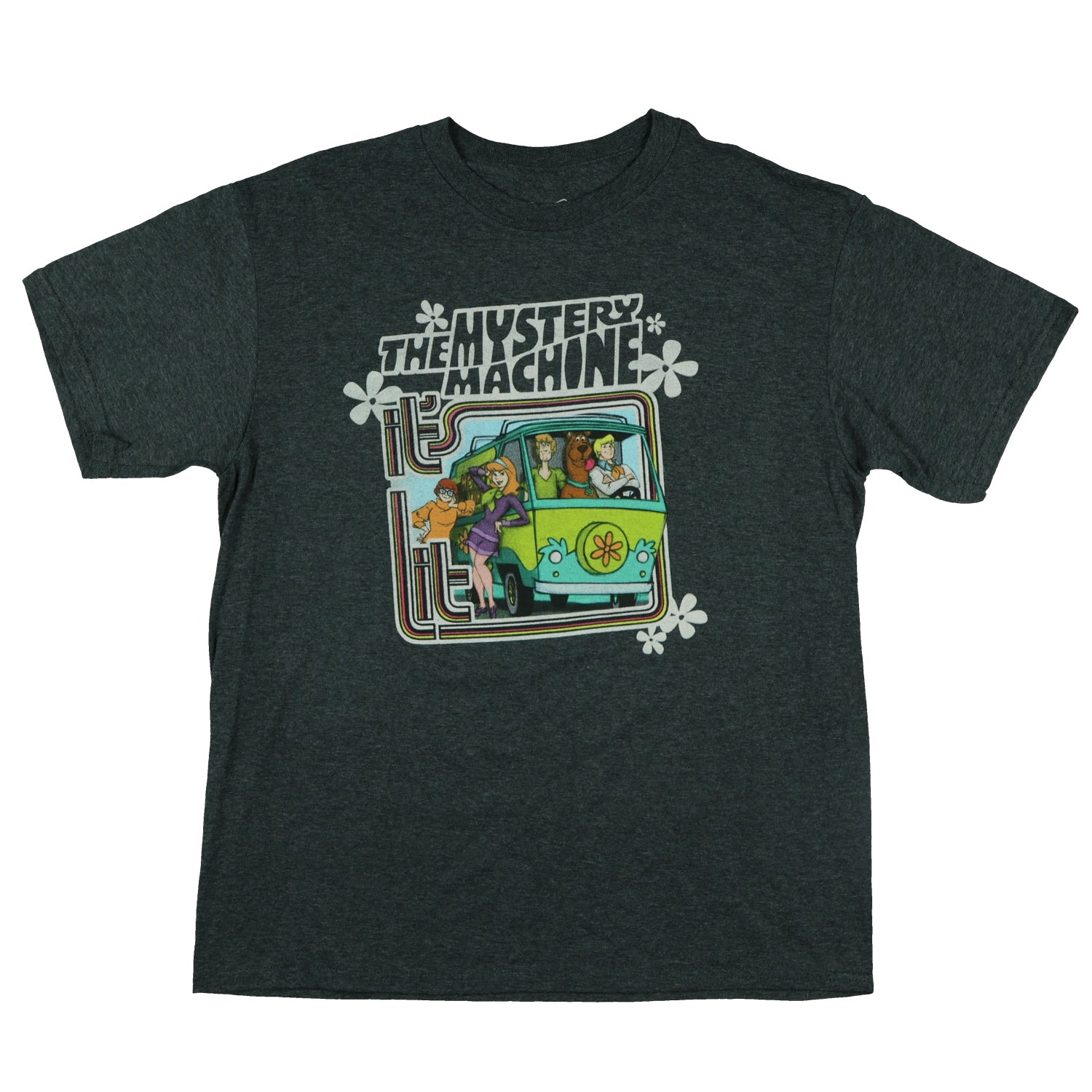 Scooby Doo Boys' T-Shirt The Mystery Machine Psychedelic Designed Tee