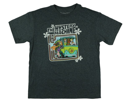 Scooby Doo Boys' T-Shirt The Mystery Machine Psychedelic Designed Tee