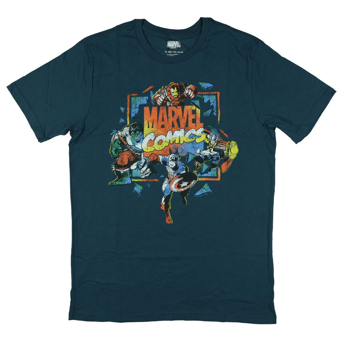 Marvel Comics Shirt Boy's Captain America Thor Hulk Short Sleeve Top