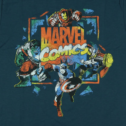 Marvel Comics Shirt Boy's Captain America Thor Hulk Short Sleeve Top