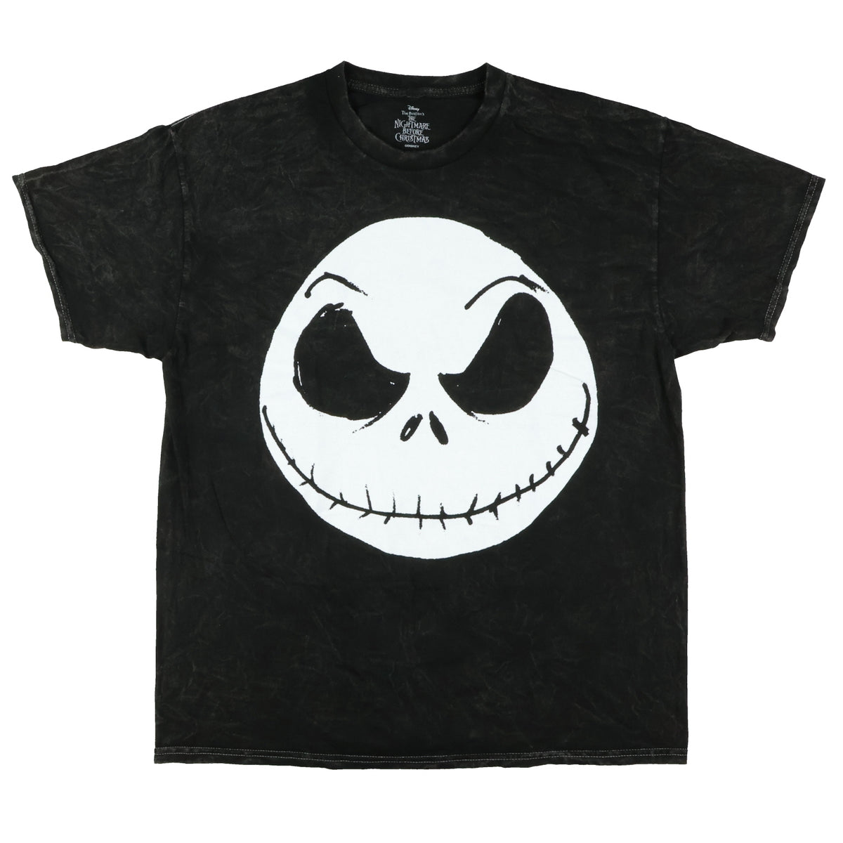Disney Men's Nightmare Before Christmas T-Shirt Jack Face Mineral Wash Tee