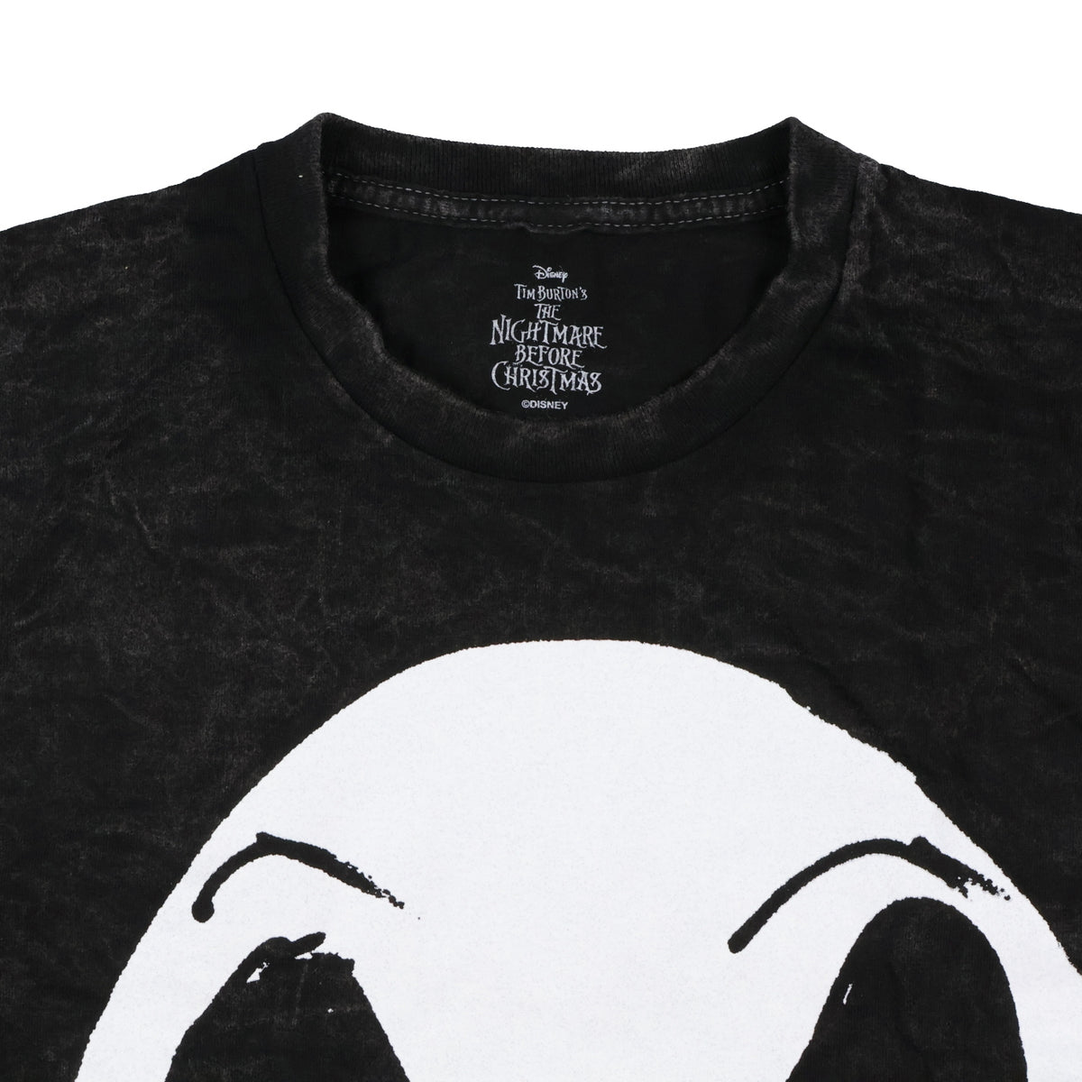 Disney Men's Nightmare Before Christmas T-Shirt Jack Face Mineral Wash Tee