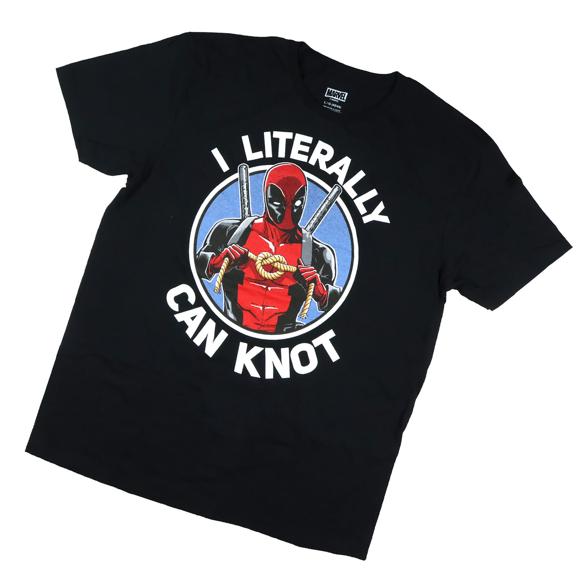 Deadpool T-Shirt Men's I Literally Can Knot Short Sleeve Graphic Top