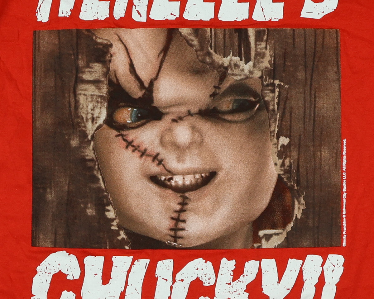 Chucky T-Shirt Men's Hereeee's Chucky Meme Short Sleeve Graphic Top