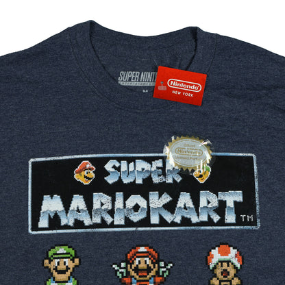 Nintendo Super Mario Kart T-Shirt Men's Pixelated Character Grid Tee