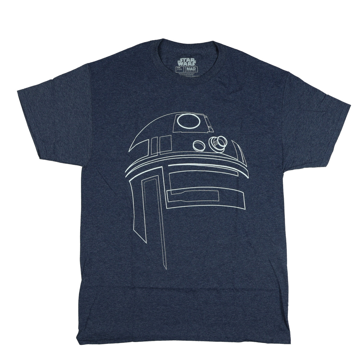 Star Wars T-Shirt Men's R2D2 Character Outline Design Short Sleeve Tee