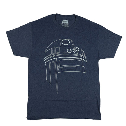 Star Wars T-Shirt Men's R2D2 Character Outline Design Short Sleeve Tee