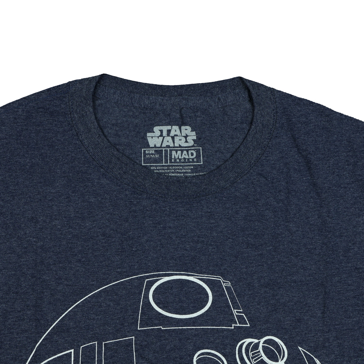 Star Wars T-Shirt Men's R2D2 Character Outline Design Short Sleeve Tee