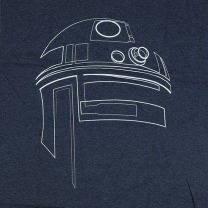 Star Wars T-Shirt Men's R2D2 Character Outline Design Short Sleeve Tee