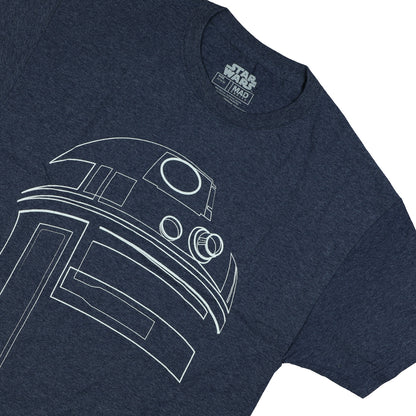 Star Wars T-Shirt Men's R2D2 Character Outline Design Short Sleeve Tee